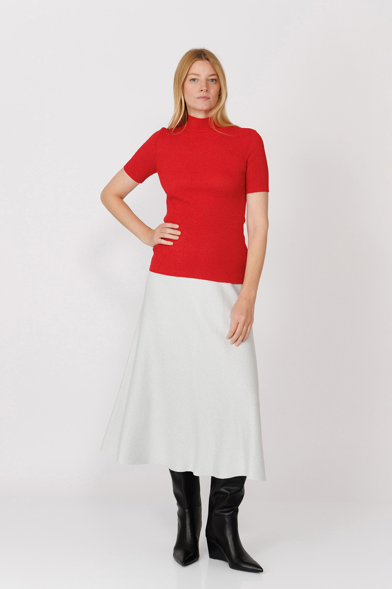 HELANCĂ DIN TRICOT REIAT CU LUREX 6509DL