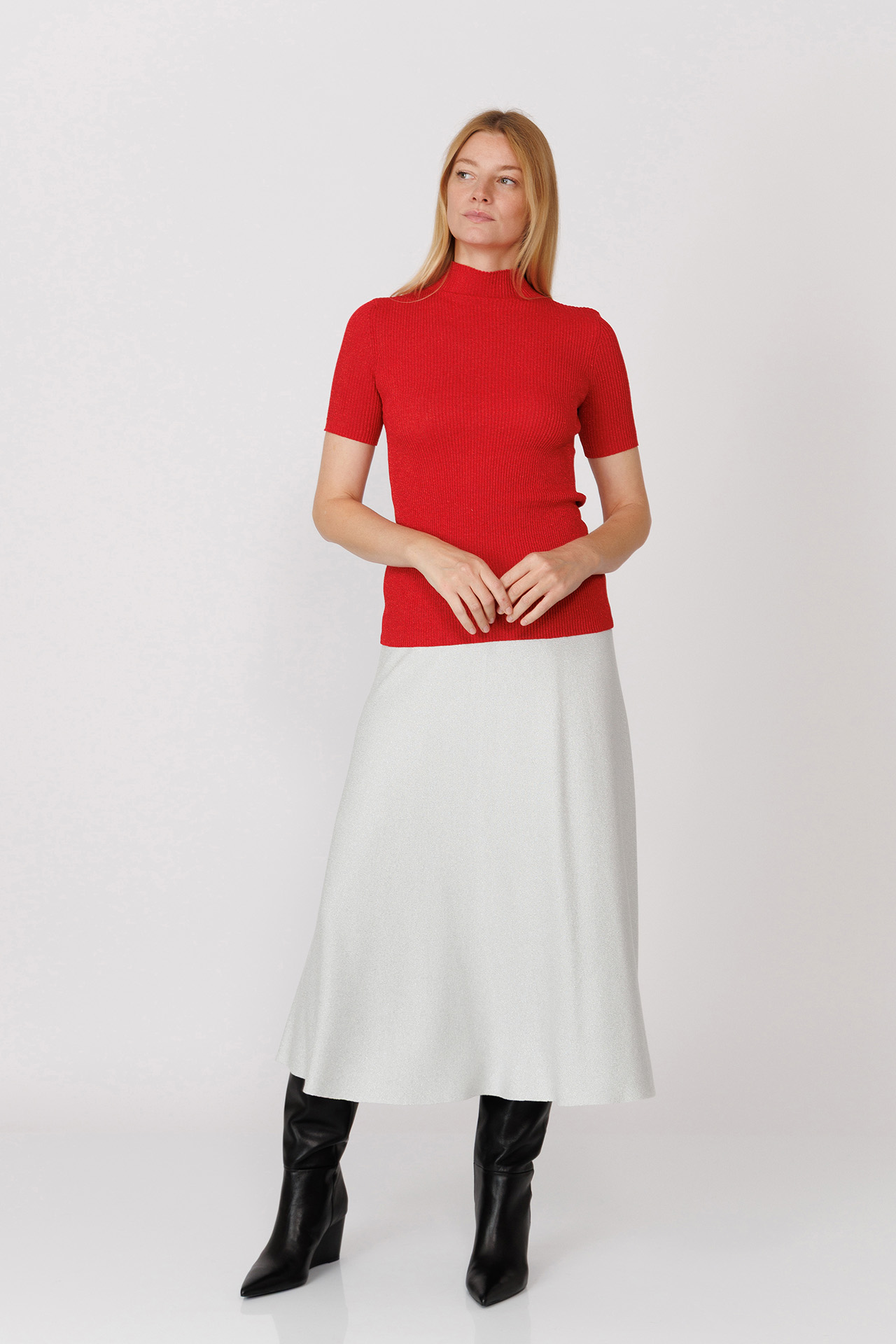 HELANCĂ DIN TRICOT REIAT CU LUREX 6509DL