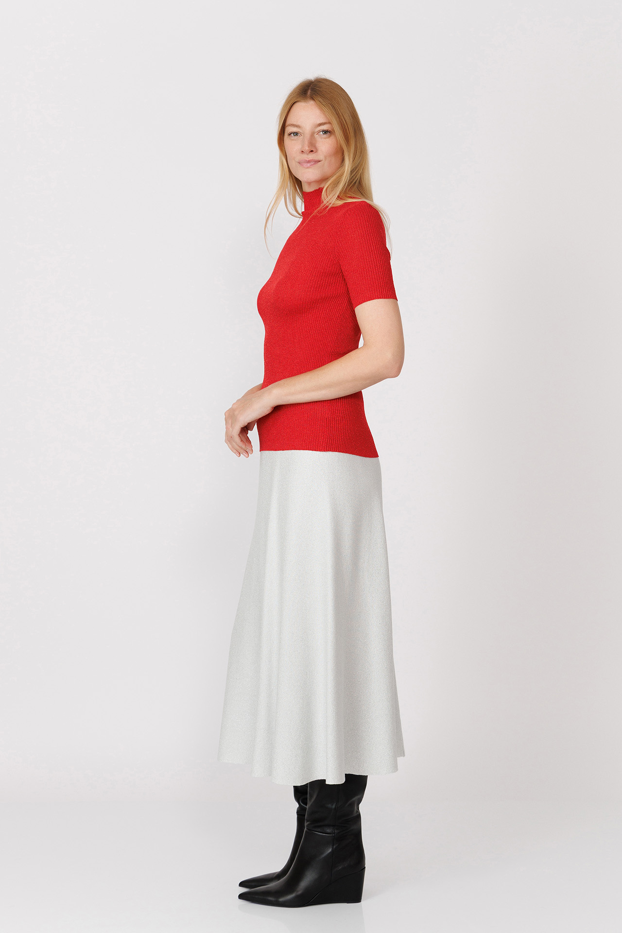 HELANCĂ DIN TRICOT REIAT CU LUREX 6509DL