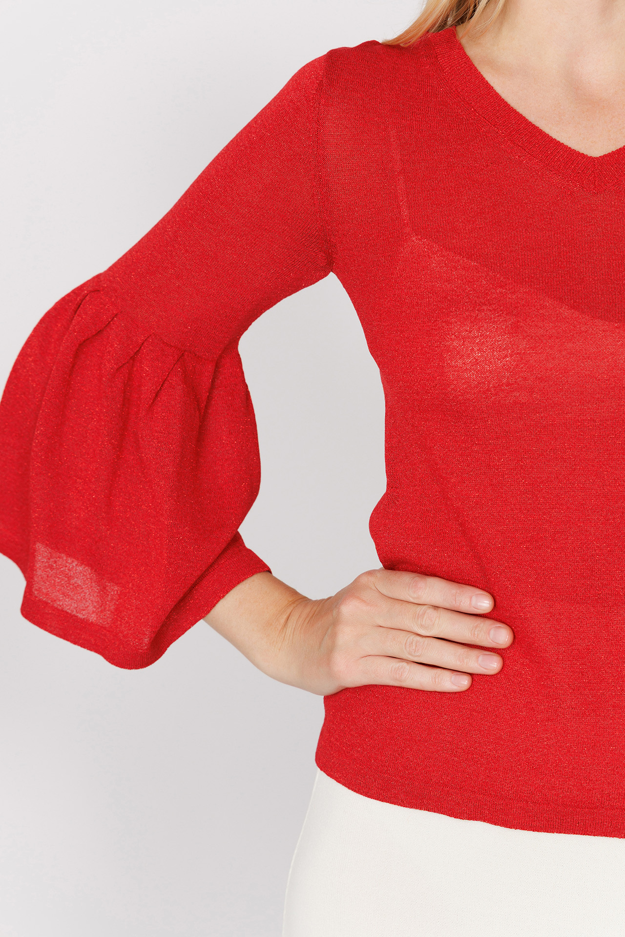 BLUZĂ DIN TRICOT FIN CU LUREX 3540DL