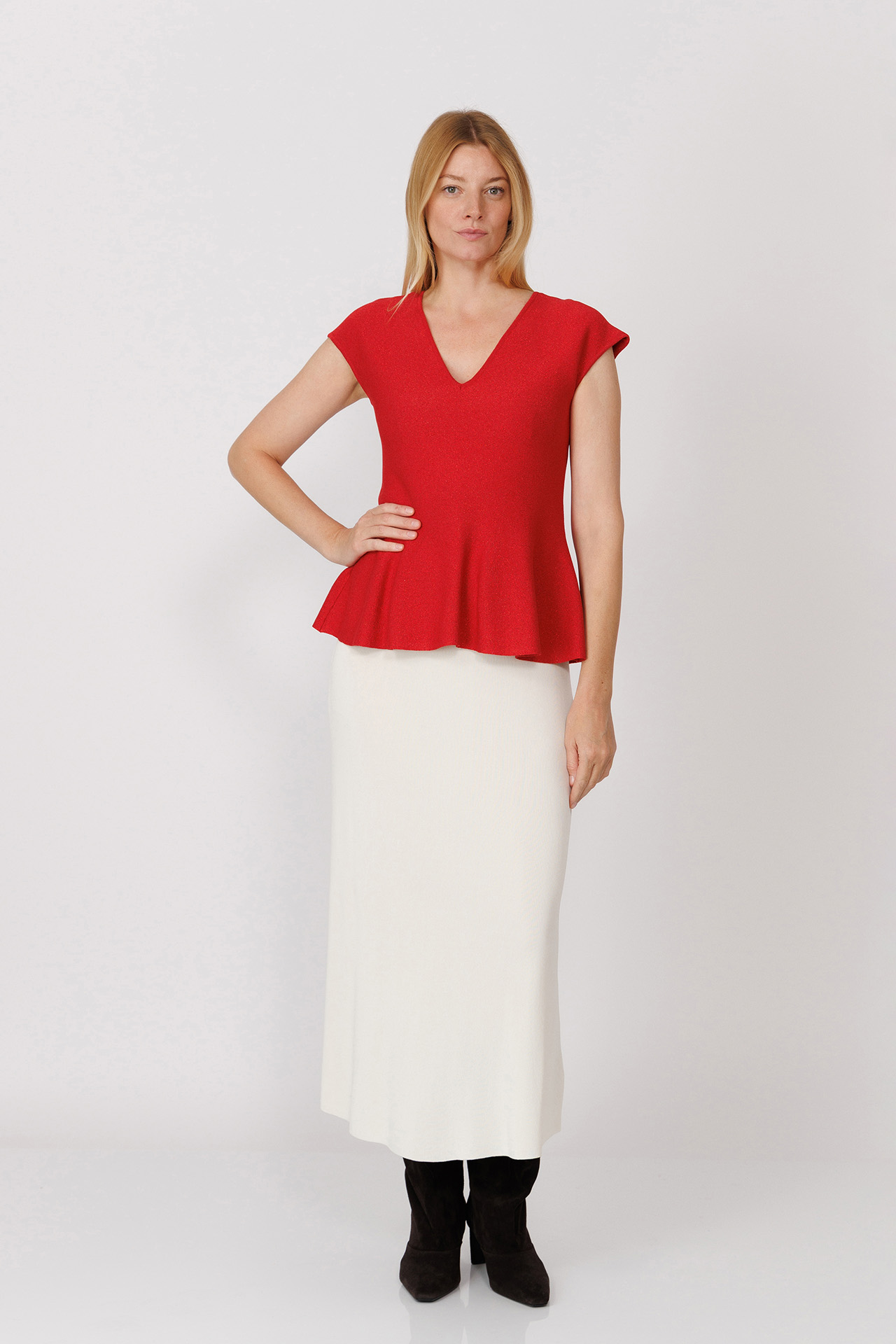 BLUZĂ DIN TRICOT FIN CU LUREX 3536DL